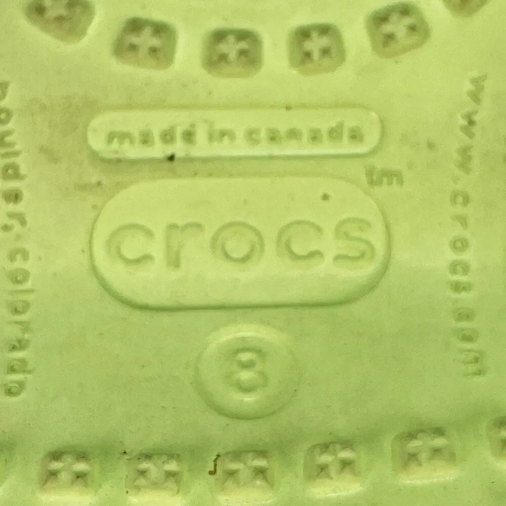 Crocs Mary Jane Clogs Green Lightweight Comfort Slip On Casual Shoes Womens Sz 8